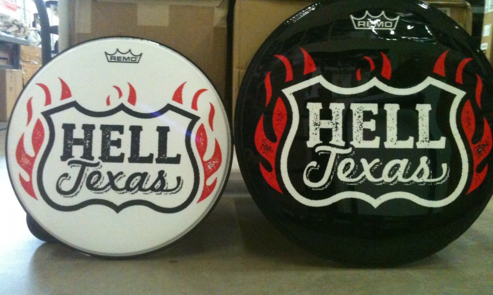 Hell Texas Drum Heads Arrive